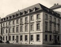 Hotel Kaiserhof, Aufnahme von 1955 nach dem Wiederaufbau, Stadtarchiv Karlsruhe 8/PBS oXIVe 208.