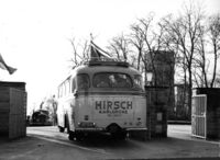 Vertreter-Tagung 1956 der Firma Wolff & Sohn mit An- und Abreise zum Gut Schöneck mit einem Reisebus der Firma Hirsch-Reisen, Stadtarchiv Karlsruhe 8/StS 24/1224.