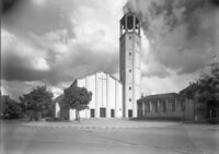Markuskirche am Yorckplatz, 1939, Stadtarchiv Karlsruhe 8/BA Bildstelle III 61.