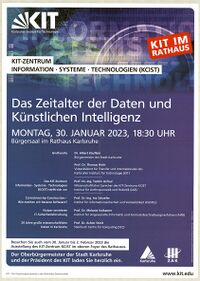 Plakat KIT im Rathaus 2023, Stadtarchiv Karlsruhe 8/PBS X 10098.