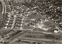 Luftaufnahme des Rintheimer Feldes, um 1960, Stadtarchiv Karlsruhe 8/Alben 3 IX/4.