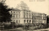 Sammlungsgebäude am Friedrichsplatz, Postkarte 1908, Stadtarchiv Karlsruhe 8/Alben 395/494.