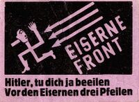 Handzettel der Eisernen Front 1932, Stadtarchiv Karlsruhe 7/PS Boess 273.