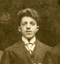 Fritz Tscherter, 1911, Ausschnitt aus einem Gruppenfoto des KFV, Stadtarchiv Karlsruhe 8/SpoA 1301.