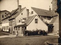 Fasanen-/Ecke Brunnenstraße, Aufnahme von Hermann Schmeiser 1909, Stadtarchiv Karlsruhe 8/PBS oXIVe 56.
